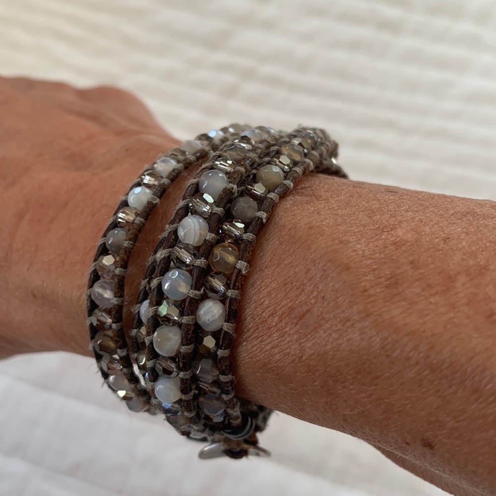Chan Lu leather wrap bracelet